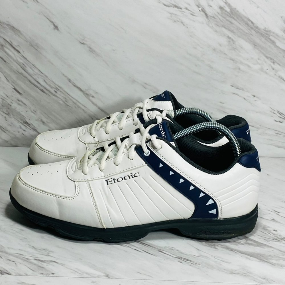 Etonic men’s golf shoes size 10 white leather - Picture 2 of 8